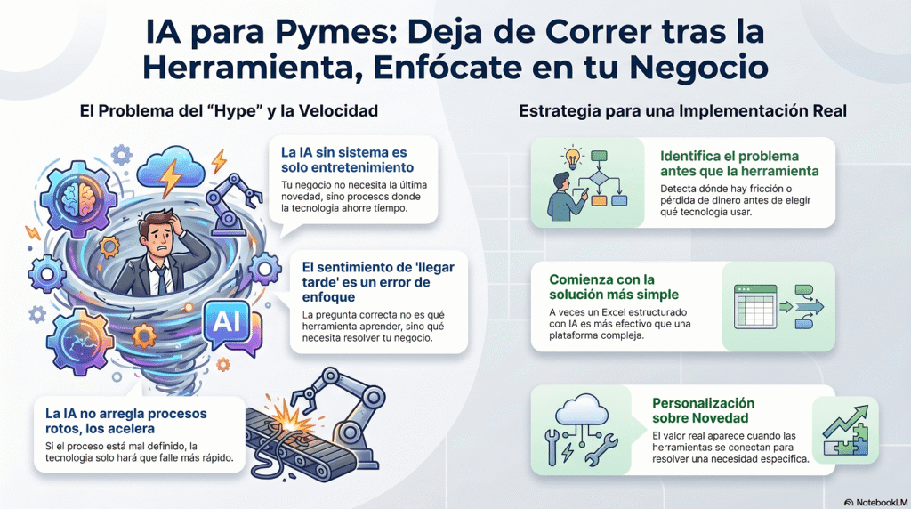 Imagen conceptual sobre agentes de IA que ejecutan tareas empresariales a partir de audio y datos estructurados
