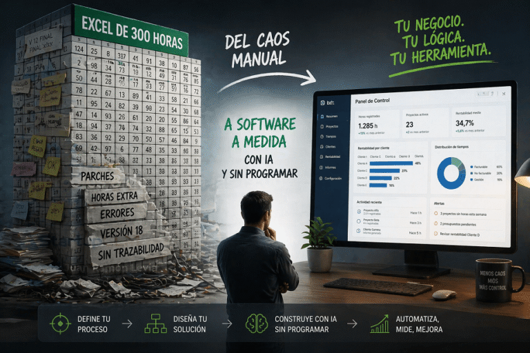 Software a medida con IA: cómo crear soluciones para tu negocio sin saber programar