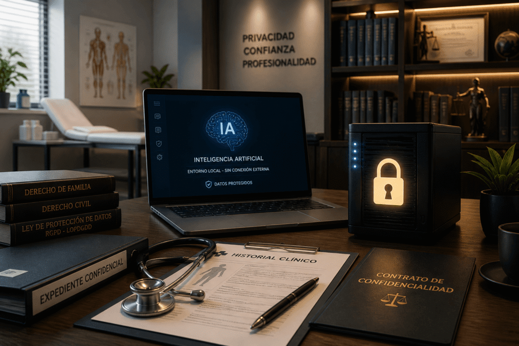 IA local para proteger datos sensibles en clínicas, abogados y pymes